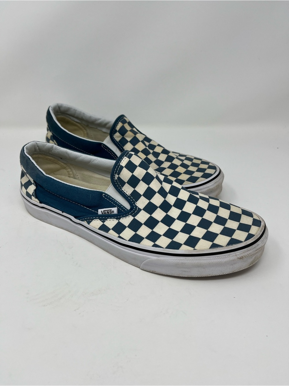 VANS Classic Slip-On Blue/White Checkerboard Canvas Men’s Shoes US 11 EU 44.5